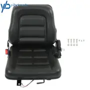 Black Universal Forklift Seat Fold Down Tractor Seat Micro Switch and Slide