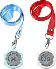 Sosoport 2PCS Timer Stopwatch Athletic Timers Watch Stopwatch Sports Pocket Watches for Training Time Races Competitions with Neck Strap