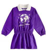 [Mini Rodini] Mini Rodini Society cotton sweatshirt dress Y 10/11 purple