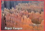 Bryce Canyon National Park Postcard, Brilliantly Colored Cliffs, Utah