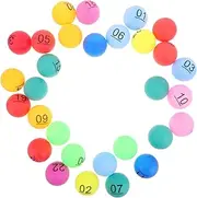 Yardwe 30pcs Bingo Party Balls Hollow Drawing Balls with Bright Colors for Raffles and Games for Parties and Events