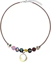 [PRINCESS CUTENESS STORE] Percy Jackson Annabeth Chase Hand Painted Wooden Bead Camp Half Blood Demigod Olympian Necklace