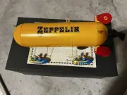 Tucher & Walther Zeppelin Vintage Functioning Propeller Yellow Toy New In Box