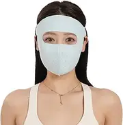 1PC Summer Ice Silk Sunscreen Mask Full Face Sun Protection Mask Forehead Thin Ultraviolet Face Section Mask Breathable Cover mask Cover Sun Riding for Protection uv Full Under Under Beach bea