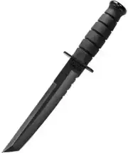 KA-BAR Tanto Fighting Knife KA1245 Serrated Survival Hunting Bushcraft Black