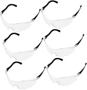[CVUTOVO] 6 Pcs Protective Eyewear Transparent Impact Comfortable Fit for Active Play Versatile Age Range Protection