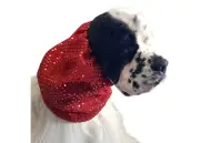 Show Tech Snood Luxe Fancy Ear Covers For Dogs [Red] Dog Pet Grooming