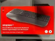 French Split Wireless Ergonomic Keyboard Dual Mode with 2.4G and Bluetooth, F...