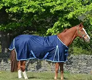 600d Navy Medium Weight Waterproof Horse Turnout Rug 200g Fill - 72"