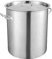 [VEVOR] Stainless Steel Stockpot, 42 Quart Large Cooking Pots, Multipurpose Cookware Sauce Pot with Lid & Handle, Heavy Duty Commercial Grade Stock Pot, Sanding Treatment, for Large Groups Events Silver