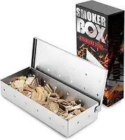 RoseFlower BBQ Smoker Box, Stainless Steel Pellet Smoker Tube for Grill, Meat Infused Smoke Flavor Accessories Works with Charcoal Gas Barbecue Grill - Home, Garden,Outdoor Barbecue #1