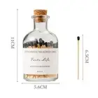 Mini Glass Bottles Matches Jars with Wood Cork Stoppers Jars Wishing Decoratioxg