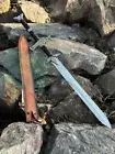 Skyrim Sword Replica Two Handed Dragonborn Elder Scroll Battle Ready Double Edge