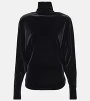 Alexandre Vauthier Velvet mockneck top