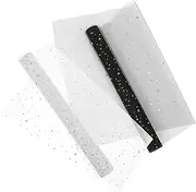 GLSTOY 2 Rolls Star Moon Patterned Mesh Tulle for Flower Wrapping and Present Packaging Versatile DIY Craft Material for Weddings and Special Occasions Yards White Black