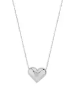 Bloomingdale's Fine Collection Puffed Heart Pendant Necklace in Sterling Silver, 18