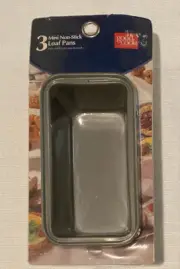 3 Mini Non-Stick Loaf Pans Good Cook - NIP. K