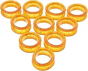Silicone Shear Finger Ring Inserts 10 Pack for Grooming Shears Pet Scissors Hair Cutting Scissor Accessories Yellow Barber Cliers