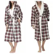 Plush Plaid Holiday Martha Stewart Robe Small/Medium Macys