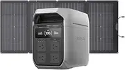 EF ECOFLOW DELTA 3 Plus 1024Wh Portable Power Station With 220W Solar Panel, Solar Generator with 1000W Solar Input, Electric Generator with UPS, LFP Battery for Home Backup, Camping&RV