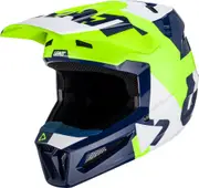 Leatt 2.5 Lime S23, motocross helmet , color: Neon-Green/Dark Blue/White , size: M
