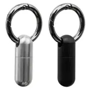 Titanium Pill Case Small Pill Case Portable Metal Tube Durable Keychain Pill