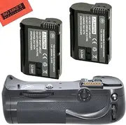 Battery Grip Kit for Nikon D800 D810 Digital SLR Camera Includes Qty 2 Replacement EN-EL15 Batteries + Vertical Battery Grip + More!!