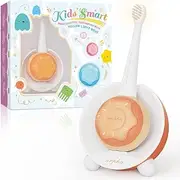 Kids Electric Power Toothbrush Age 1-4, Easy-Grip Silicone Handle, 3 Modes with 2 Minutes Smart Timer, Rechargeable Toothbrush, Orange