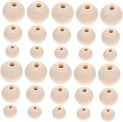 NUOBESTY 150pcs Wooden Beads Crafts DIY Beads Circle Beads Crafts Beads Jewelry Making Beads Natural Beads Bracelet Beads Round Beads Loose Bead Beads for Crafts Beads for DIY Light Brown