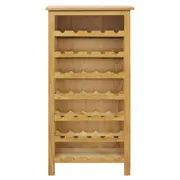 Freestanding Wine Rack Drinks Cabinet Solid Oak Wood Storage Organiser Holder
