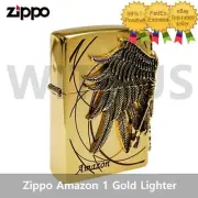 Zippo Amazon 1 GD Lighter Gold EMB Lighter New In Box - Trakcing