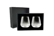 Luigi Bormioli Stemless Italian Crystal Wine Glasses 450ml in a Presentation Box - 2 Pack