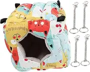 HANABASS Hanging Hamster Hammocks Guinea Pig Bed Breathable Hammock Comfortable Pet Nest Winter Bed