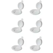 6x Homeleisure Plastic Kitchen Sink Plug & Strainer Drain Filter Catcher White