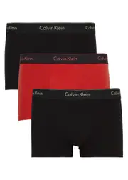 Calvin Klein Logo Stretch-cotton Trunks - set of Three - Red - XL XL