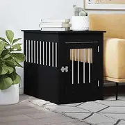 Dog Crate Furniture Black 55x80x68 cm Engineered Wood,Dog Houses 27.51KG-838324