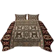 Brown Hues Aztec Pattern Coverlet