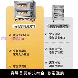 電烤箱商用雙層雙盤大容量大型烤爐面包披薩蛋糕燒餅烘焙燃氣烤箱