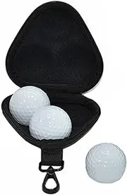 Golf Ball Case, Golf Pouch Holder Travel, Compact Sports Ball Organiser, Hard Shell Outer Protection, Portable Access with Carabiner, 3.94x3.94x1.97 Inches, Daily Use