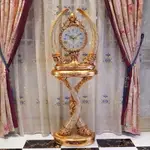 歐式落地鐘豪華別墅客廳復古鐘創意樹脂裝飾立鐘美式象牙落地鐘表
