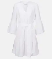 [Heidi Klein] Heidi Klein Belted linen kaftan AU 8 white