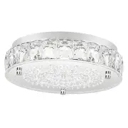 Crystal Chandeliers Flush Mount LED Ceiling Light Fixture, 5000K Daylight
