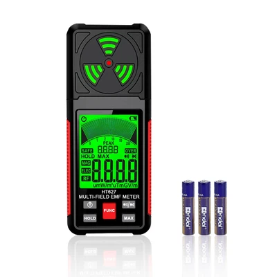 EMF Meter, 3-In-1 Portable Electromagnetic Field Radiation Detector Handheld EMF