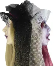 Two-Faced Zombie Bride Head Hanging Prop Halloween Decoration