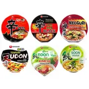 Cup Noodles 6 Flavors Shin Ramen Black Neoguri Udon Veggie Kimchi