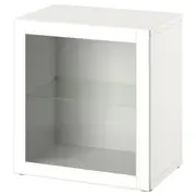BESTÅ wall-mounted cabinet combination, white/Ostvik white, 60x42x64 cm