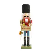 Wooden Nutcracker Christmas Decoration for Birthday Scene Layout Living Room
