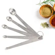 Mini Measuring 5pc Stainless Steel Seasoning Dry And Liquid Ingredients Spoon