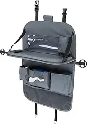 Back Seat Organizer Bag,Car Interior Seat Back Food Storage with Foldable Table | Road Trip Accessories for Book, Sundries, Notebooks, Snacks
