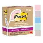 3M POST-IT 利貼 狠黏 環保便條紙 76X76MM（70張 /本）混色5本 /盒 654R-5SSNRP